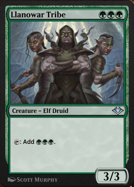 Llanowar Tribe - {T}: Add {G}{G}{G}.