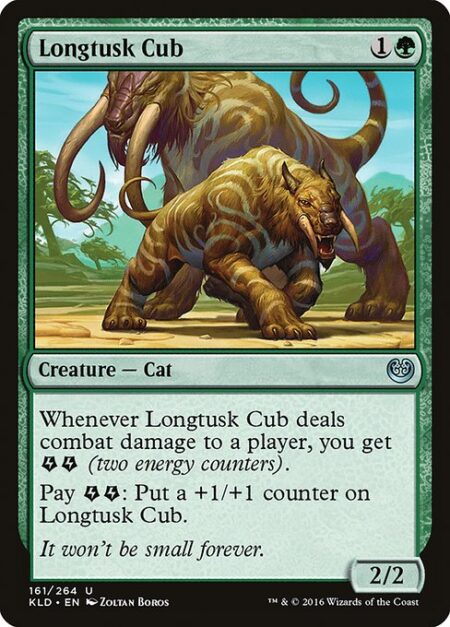 Longtusk Cub - Whenever Longtusk Cub deals combat damage to a player