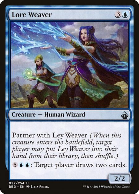 Lore Weaver - Partner with Ley Weaver (When this creature enters