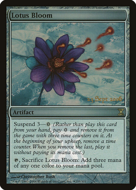 Lotus Bloom - Suspend 3—{0} (Rather than cast this card from your hand