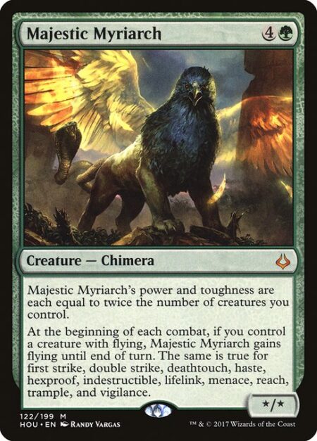 Majestic Myriarch - Majestic Myriarch's power and toughness are each equal to twice the number of creatures you control.