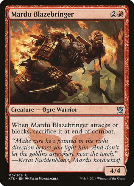 Mardu Blazebringer - When Mardu Blazebringer attacks or blocks