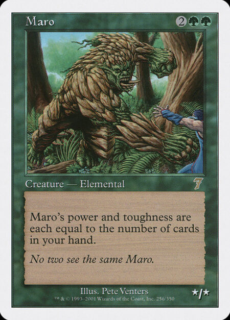 Maro - Maro's power and toughness are each equal to the number of cards in your hand.