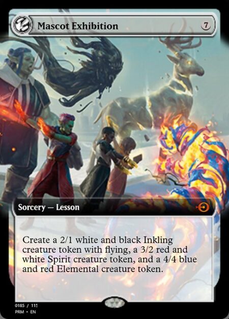 Mascot Exhibition - Create a 2/1 white and black Inkling creature token with flying