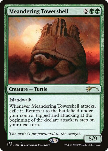 Meandering Towershell - Islandwalk (This creature can't be blocked as long as defending player controls an Island.)