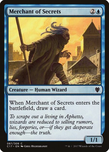 Merchant of Secrets - When Merchant of Secrets enters the battlefield