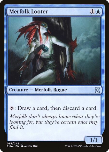 Merfolk Looter - {T}: Draw a card