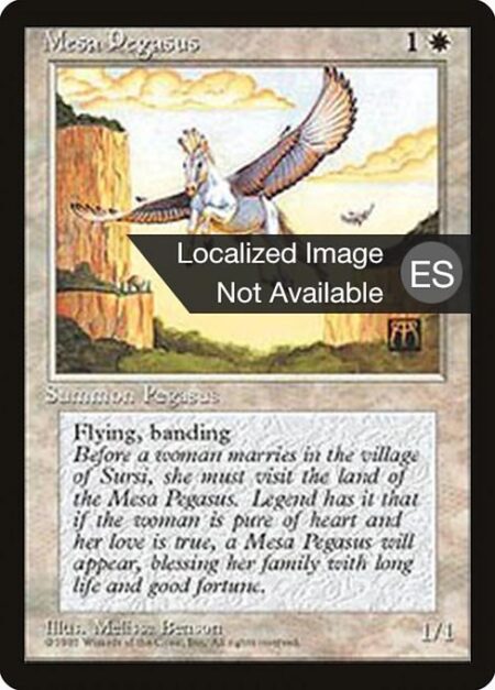 Mesa Pegasus - Flying; banding (Any creatures with banding