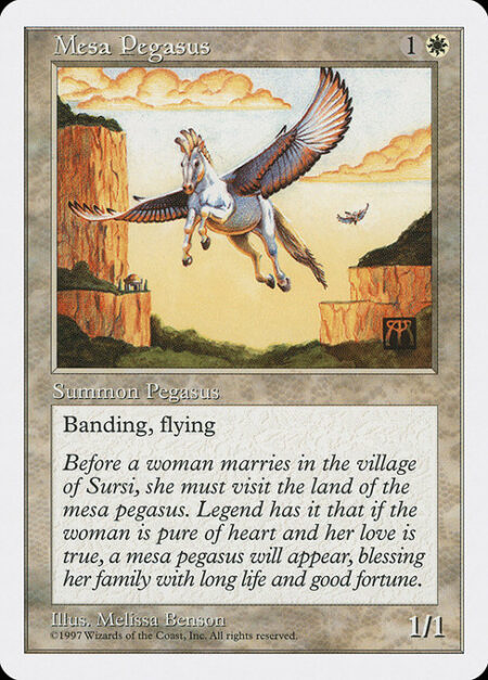 Mesa Pegasus - Flying; banding (Any creatures with banding