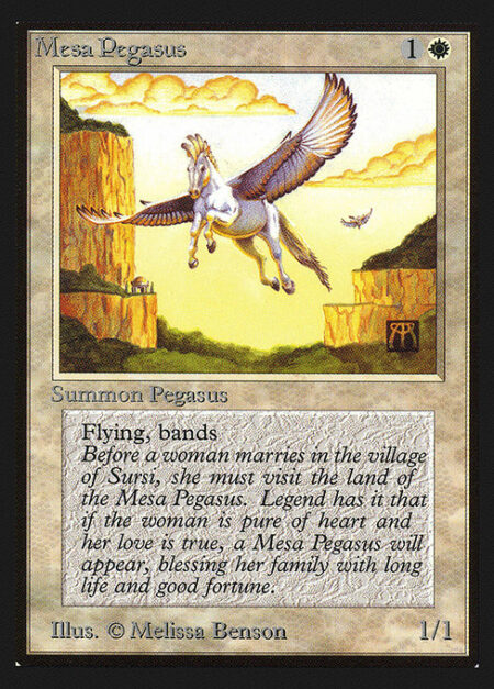 Mesa Pegasus - Flying; banding (Any creatures with banding