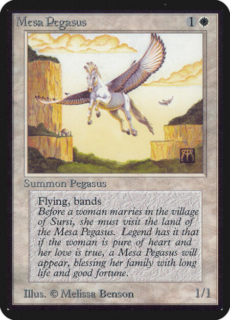 Mesa Pegasus - Flying; banding (Any creatures with banding
