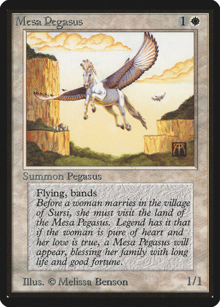 Mesa Pegasus - Flying; banding (Any creatures with banding