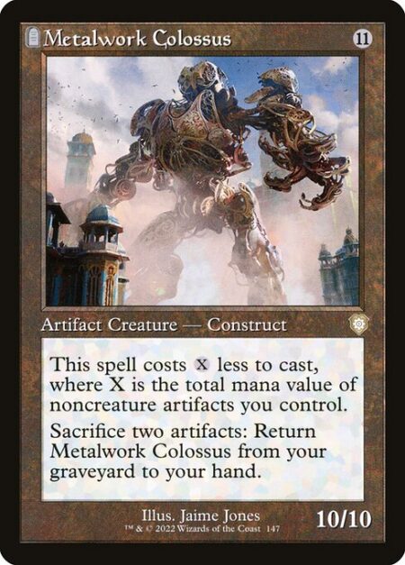 Metalwork Colossus - This spell costs {X} less to cast