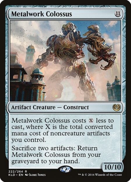 Metalwork Colossus - This spell costs {X} less to cast