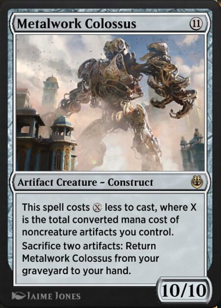 Metalwork Colossus - This spell costs {X} less to cast