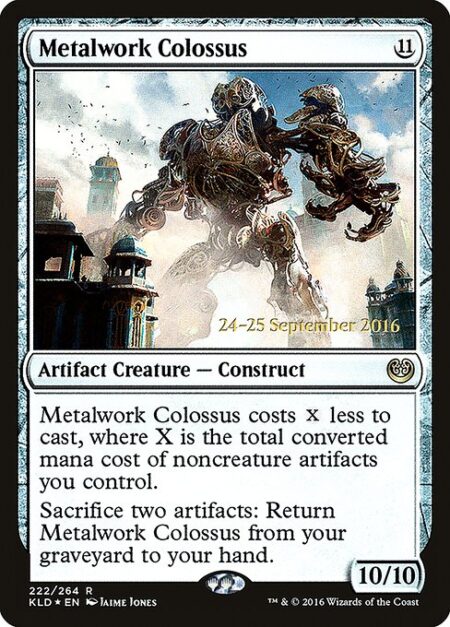 Metalwork Colossus - This spell costs {X} less to cast