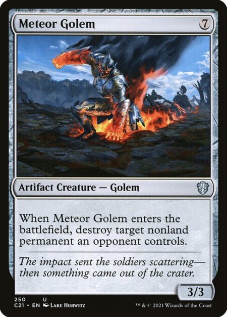 Meteor Golem - When Meteor Golem enters the battlefield