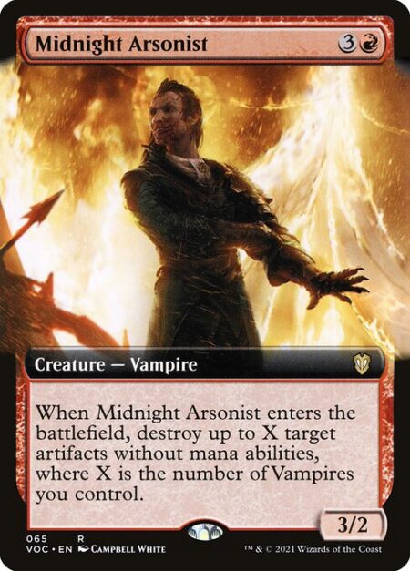 Midnight Arsonist - When Midnight Arsonist enters the battlefield