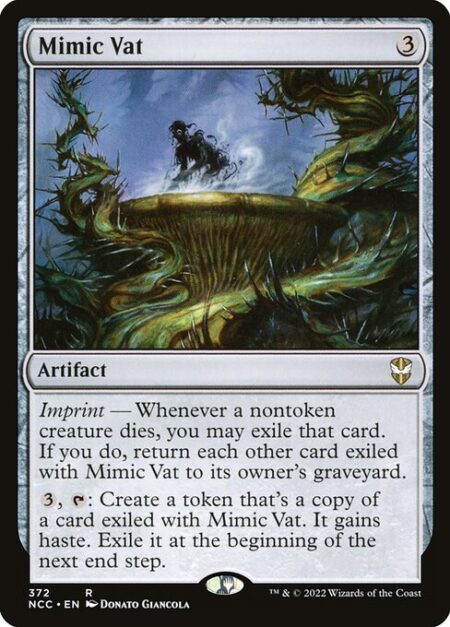 Mimic Vat - Imprint — Whenever a nontoken creature dies