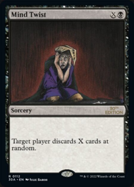 Mind Twist - Target player discards X cards at random.