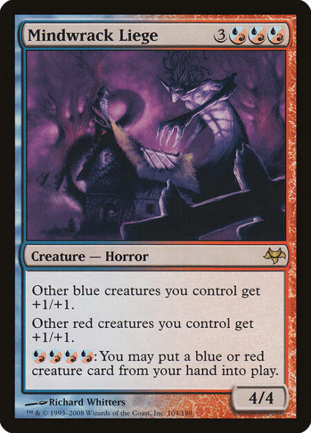 Mindwrack Liege - Other blue creatures you control get +1/+1.
