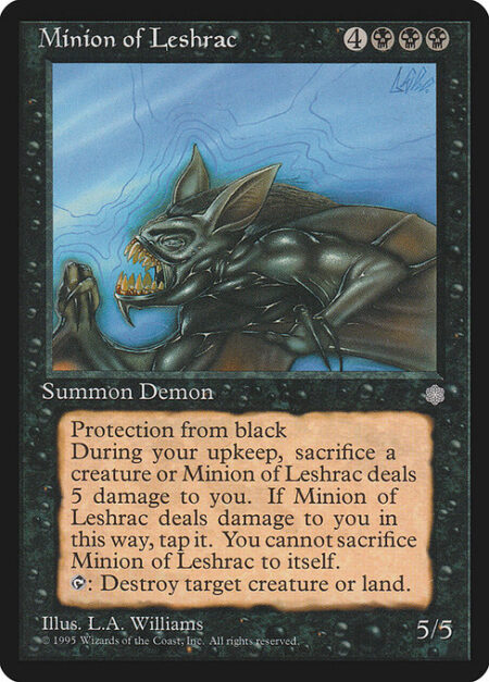 Minion of Leshrac - Protection from black