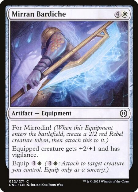 Mirran Bardiche - For Mirrodin! (When this Equipment enters