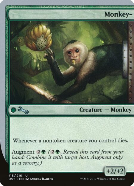 Monkey- - Whenever a nontoken creature you control dies