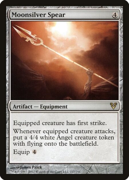 Moonsilver Spear - Equipped creature has first strike.