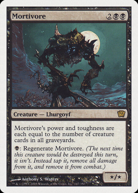 Mortivore - Mortivore's power and toughness are each equal to the number of creature cards in all graveyards.