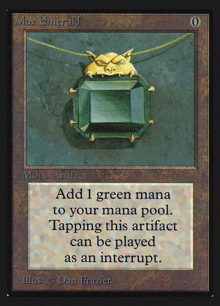 Mox Emerald - {T}: Add {G}.