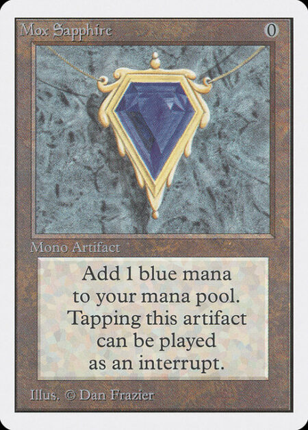 Mox Sapphire - {T}: Add {U}.