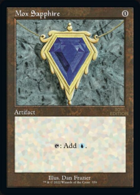 Mox Sapphire - {T}: Add {U}.