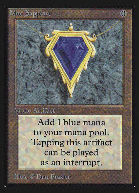 Mox Sapphire - {T}: Add {U}.