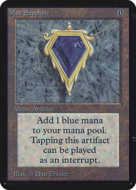 Mox Sapphire - {T}: Add {U}.