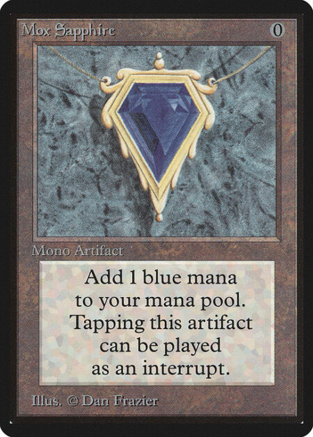 Mox Sapphire - {T}: Add {U}.