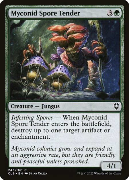 Myconid Spore Tender - Infesting Spores — When Myconid Spore Tender enters