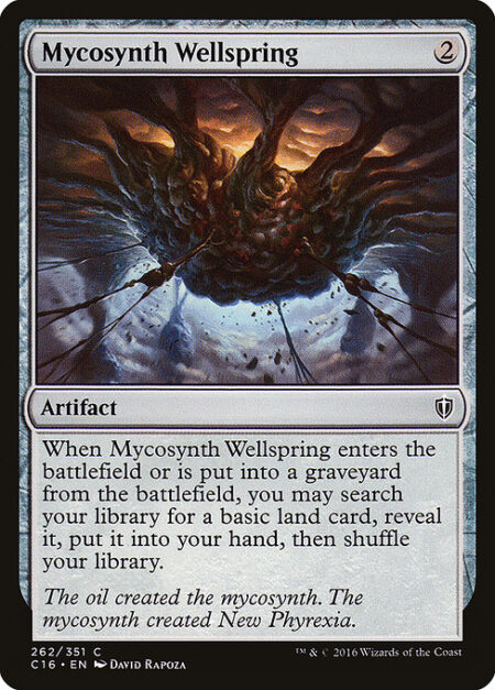 Mycosynth Wellspring - When Mycosynth Wellspring enters the battlefield or is put into a graveyard from the battlefield