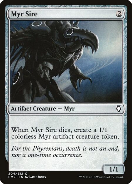 Myr Sire - When Myr Sire dies