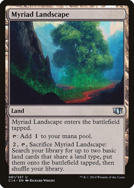 Myriad Landscape - Myriad Landscape enters tapped.