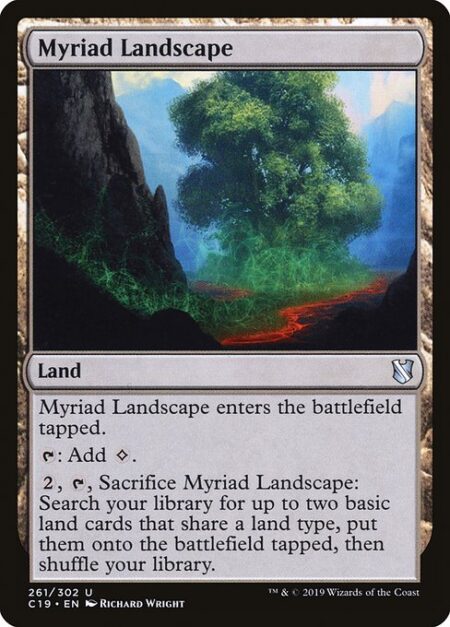 Myriad Landscape - Myriad Landscape enters tapped.