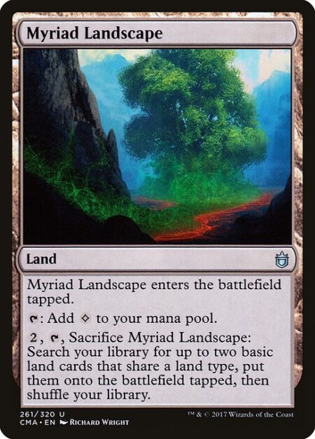 Myriad Landscape - Myriad Landscape enters tapped.