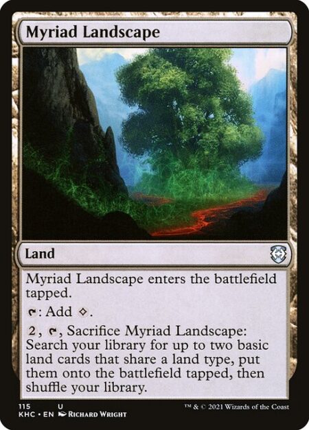 Myriad Landscape - Myriad Landscape enters tapped.