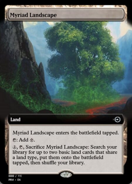 Myriad Landscape - Myriad Landscape enters tapped.