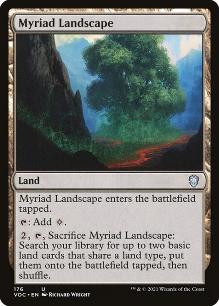 Myriad Landscape - Myriad Landscape enters tapped.