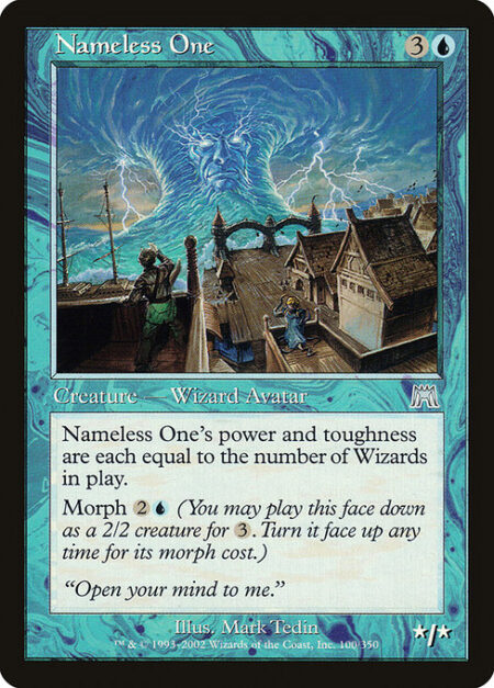 Nameless One - Nameless One's power and toughness are each equal to the number of Wizards on the battlefield.