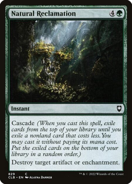 Natural Reclamation - Cascade (When you cast this spell