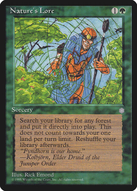 Nature's Lore - Search your library for a Forest card
