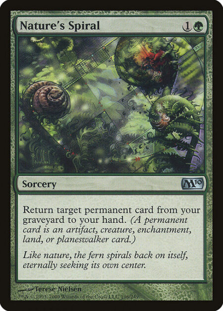 Nature's Spiral - Return target permanent card from your graveyard to your hand.