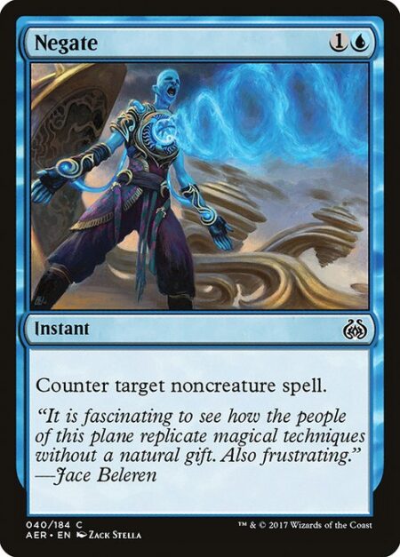 Negate - Counter target noncreature spell.